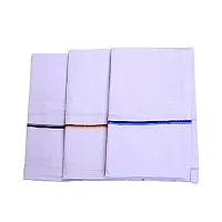 Hivata Cotton Handkerchief (Pack of 10) Rumaal Hanky for Men & Boys in White Color-thumb2