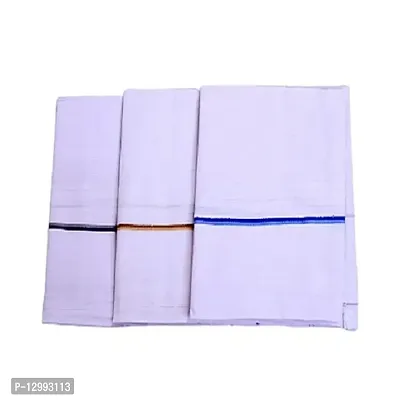 Hivata Cotton Handkerchief (Pack of 10) Rumaal Hanky for Men & Boys in White Color-thumb3