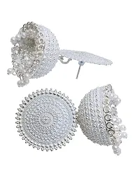 Hivata Jhumki Pearl Studded Earring for Women & Girls in Jewelry Fashion Jhumka in Hanging Hoop Earring (White)-thumb1