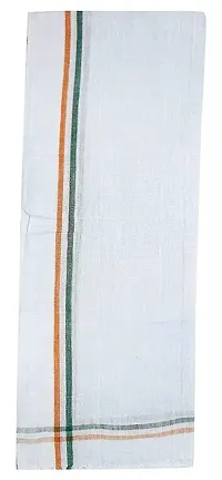 Hivata Gamcha for Men Pure Soft Cotton Bath Towel in White Color Hand Towel Gumcha/Angocha/Muffler/Patka (Pack of 5)-thumb2