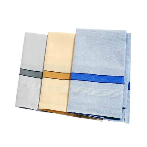 Hivata Premium Handkerchief (Pack of 3) Rumaal Hanky for Men & Boys in Color