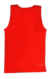 Hivata Gym Vest for Men & Boys Sports Running Cotton Sleeveless Printed Vest/Baniyan Modern Fit Solid Inner wear in Red Color Pack of 3 (Large)-thumb1
