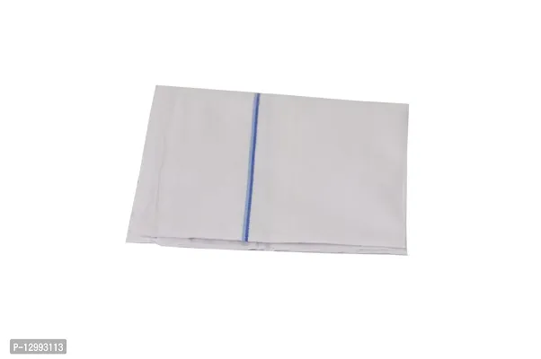 Hivata Cotton Handkerchief (Pack of 10) Rumaal Hanky for Men & Boys in White Color-thumb5