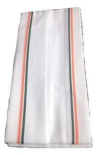 Hivata Gamcha for Men Pure Soft Cotton Bath Towel in White Color Hand Towel (Pack of 4) Angocha/Muffler/Patka-thumb4