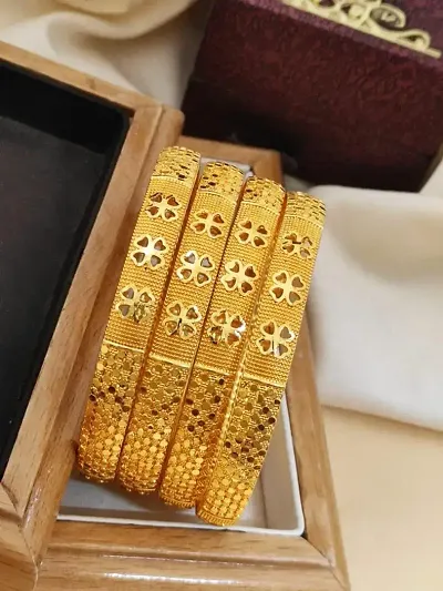 Elegant Brass Bangles For Women-4 Pieces