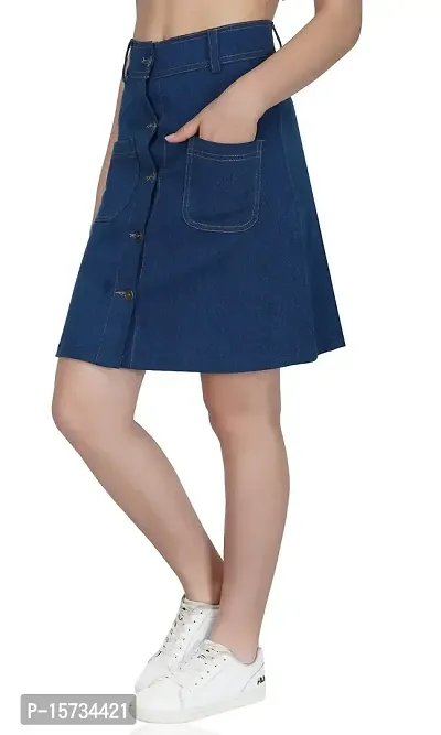 FABTALK Women's Above Knee Denim Skirts - (FT_301-012)-thumb3