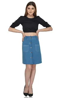 FABTALK Women's Above Knee Denim Skirts - (FT_301-012)-thumb4