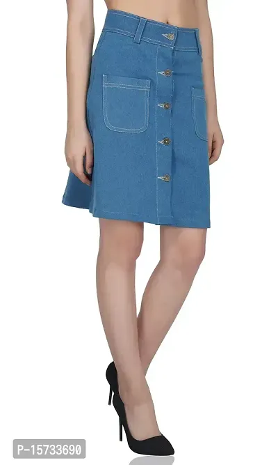 FABTALK Women's Above Knee Denim Skirts - (FT_301-012)-thumb4