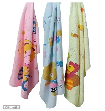 Baby Towel/Bath Towel / 100% Cotton Washcloth for New Born Baby/Infants/Toddlers in Random Colour  Prints Pack of 3