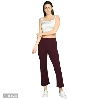FAANI Women's Cotton Blend Slim Fit Casual Trousers