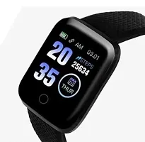 ID116 Plus Smart Band Fitness Tracker Smartwatch  (Black Strap, Free Size)-thumb1