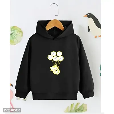 Trendy Kids Black Cotton Sweatshirt For Boys