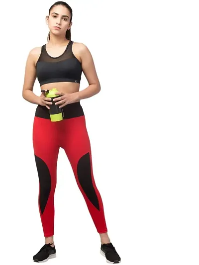 Buy BLUECON Women's Gym wear Ankle Length Leggings/Stretchable Mid Waist Workout  Tights/Active wear Slim Fit Polyester Yoga Pant - Lowest price in India