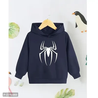 Trendy Kids Navy Blue Cotton Sweatshirt For Boys