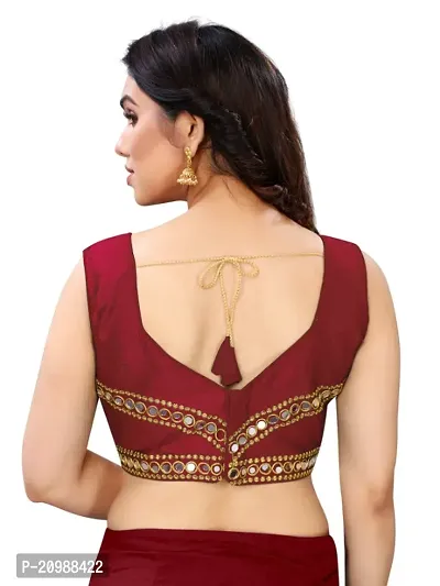 Pure Banglori Silk embroidery with Mirror work Readymade Blouse-thumb2
