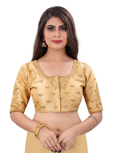 Heavy banglori Silk Zari Embroidered Stitched Blouses