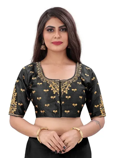 Pure Banglori Silk Embroidery Work Readymade Blouse