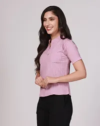 Fancy Cotton Blend Solid Top For Women-thumb2