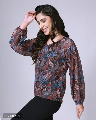 Classic Georgette Printed Top for Women