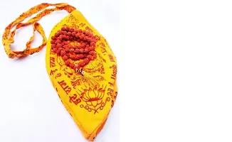 kriwin 108+1 Panchmukhi rudraksha mala with gomukhi japa bag-thumb1