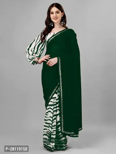 Elegant Georgette Saree with Blouse piece-thumb0