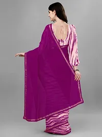 Elegant Georgette Saree with Blouse piece-thumb1