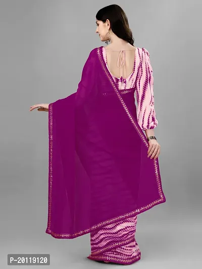 Elegant Georgette Saree with Blouse piece-thumb2