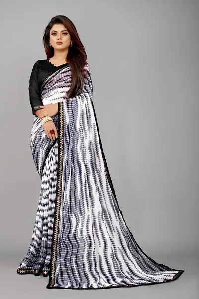 Elegant Georgette Saree with Blouse piece