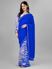 Elegant Georgette Saree with Blouse piece-thumb1