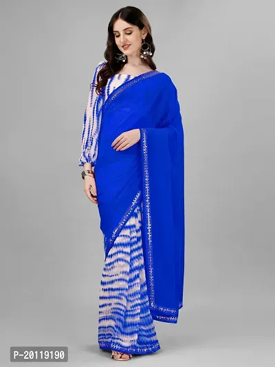 Elegant Georgette Saree with Blouse piece-thumb2