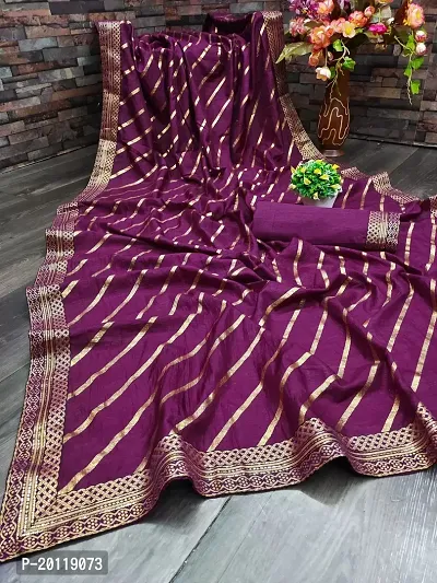 Elegant Chanderi Cotton Saree with Blouse piece-thumb2