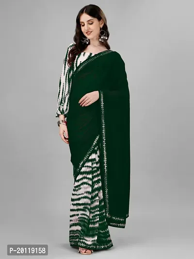 Elegant Georgette Saree with Blouse piece-thumb3