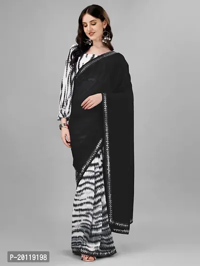 Elegant Georgette Saree with Blouse piece-thumb2