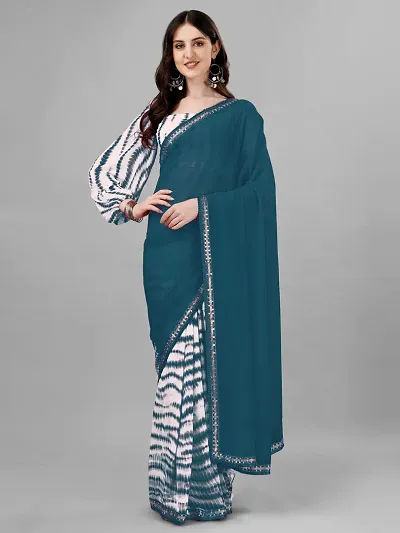 Elegant Georgette Saree with Blouse piece