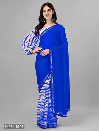 Elegant Georgette Saree with Blouse piece