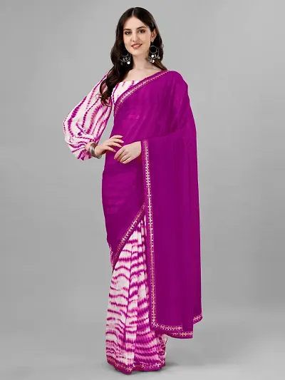 Elegant Georgette Saree with Blouse piece