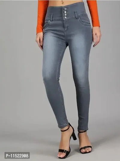 Fancy Solid Jeans For Women-thumb0