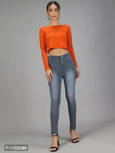 Fancy Solid Jeans For Women-thumb4