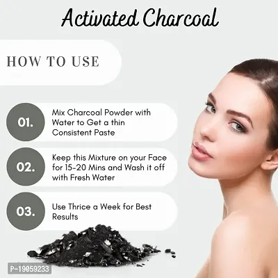 100% Natural  Pure Activated Charcoal Powder For Deep Cleaning, Exfollating  Detoxifying ,Whitening  Brighting Skin  Face (For Man  Woman) -100 GM-thumb3