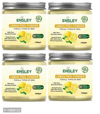 Ensley Natural  Pure Lemon Peel Powder For Deep Cleansing (Yellow_400 Gm-Pack Of 4)