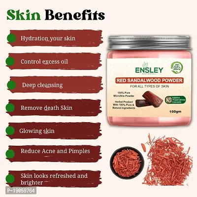 Ensley Face Pack Red Sandalwood And Beet Root And Mulethi Powder (Multicolour_300Gm)Pack Of 3 (100Gm Each)-thumb2