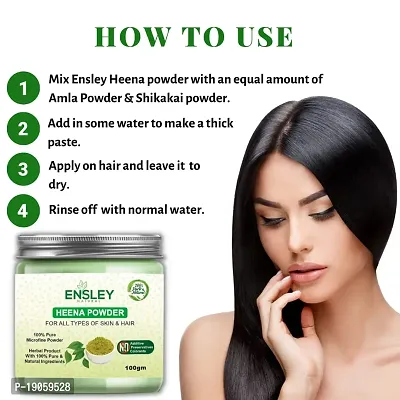 Ensley Pure Heena Powder For Natural Texture (Green_400 Gm-Pack Of 4)-thumb4