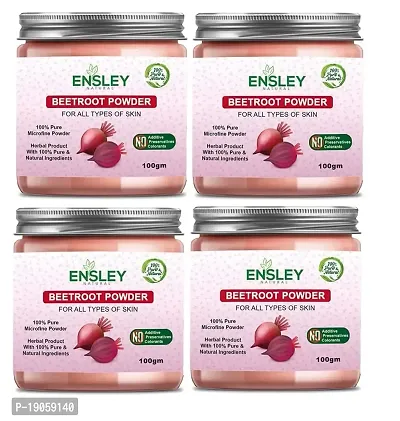 Ensley Natural Pure Beetroot Powder For Healty Pinkish Skin (Red_400 Gm-Pack Of 4)