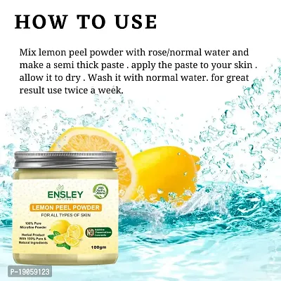 Ensley Natural  Pure Lemon Peel Powder For Deep Cleansing (Yellow_400 Gm-Pack Of 4)-thumb4