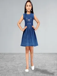 Muhuratam Girls Blue Color Dress-thumb1