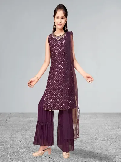 Trendy Georgette Stitched Salwar Suit Sets 