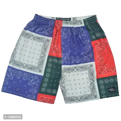 Scarf Print Boxers | Mandala Boxer Shorts for Men with Pockets - Eco Friendly Cotton Soft Men Shorts-Adjustable and Durable Material-Mens Summer Casual Shorts with 1 Back Pocket - Premium Elasticated Waist with extra comfort.