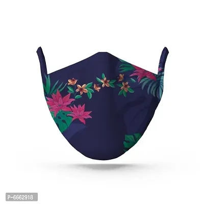 Purple Tropical Cotton Unisex Face Mask-thumb0