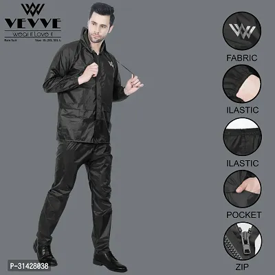 vevve Solid Men Raincoat-thumb4