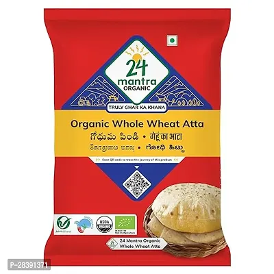 24 Mantra Organic Whole Wheat Atta Premium, 1Kg-thumb0